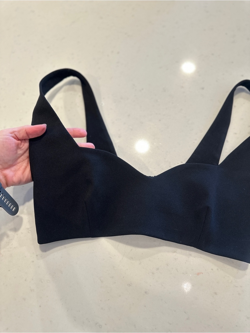 NWOT Zara Structured Bralette Crop Top Black XS Viral Trendy Bloggers Favorite - Picture 2 of 5
